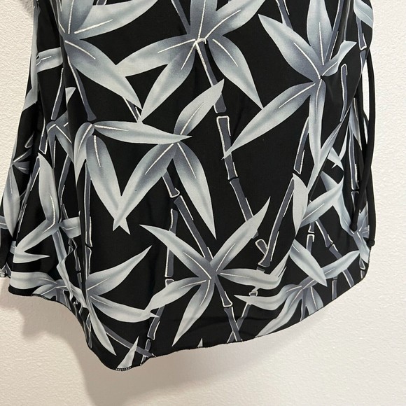 NWOT Retail $119 T.H.E. Women's swimsuit, front skirt, Bamboo Print, size XL - Picture 3 of 16